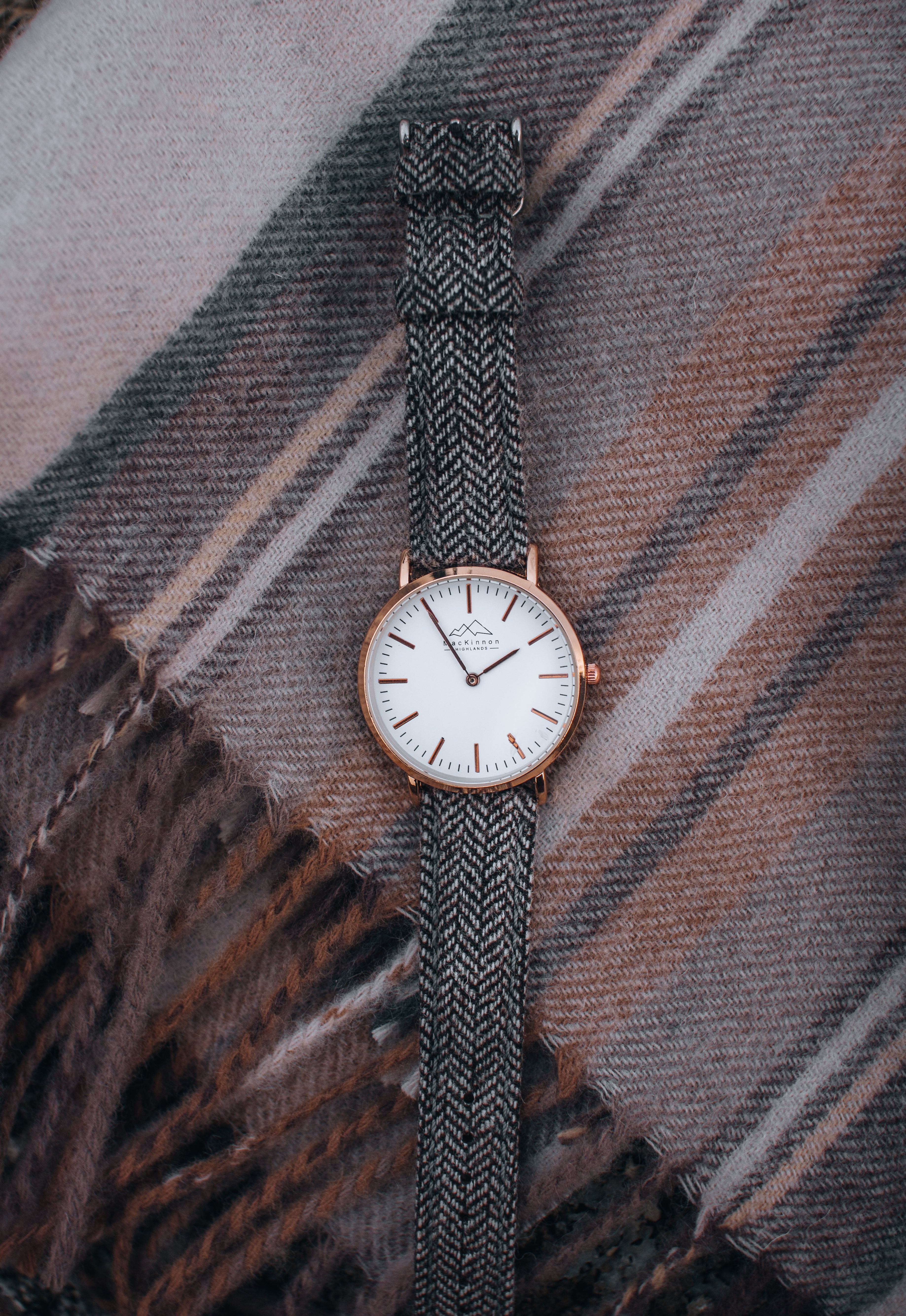 tweed herringbone watch