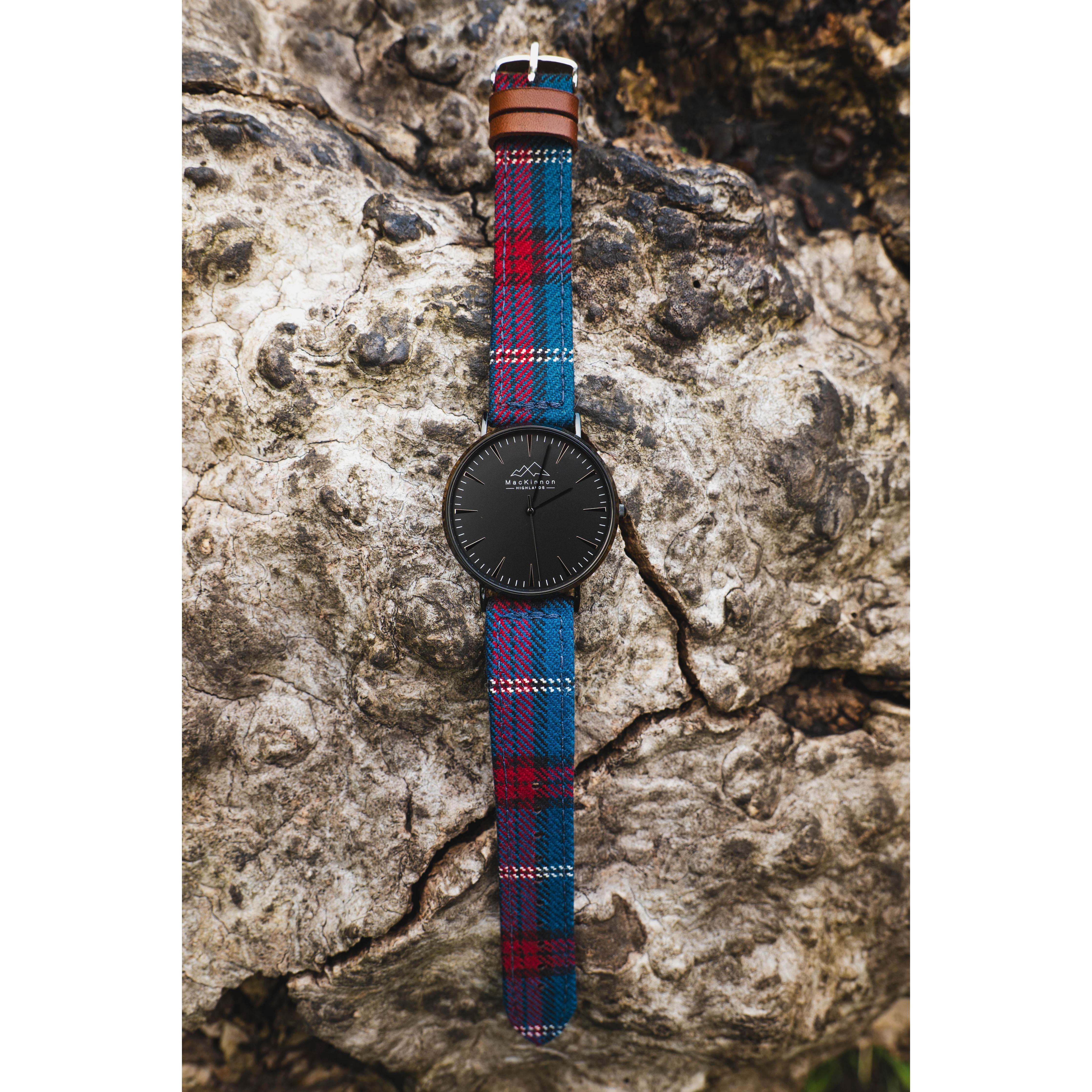 University of Edinburgh Tartan Watch Black