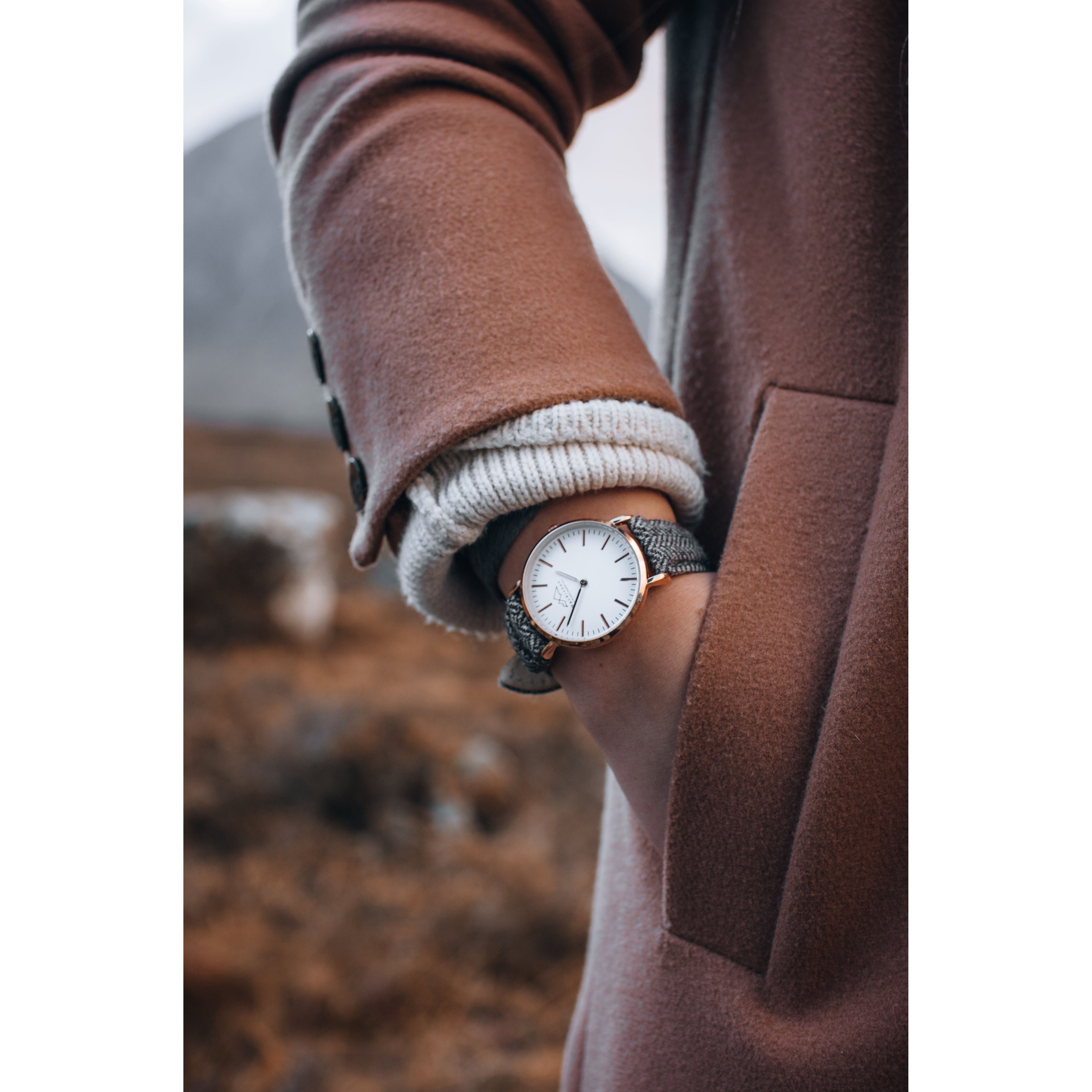 Rose Gold Herringbone Heritage