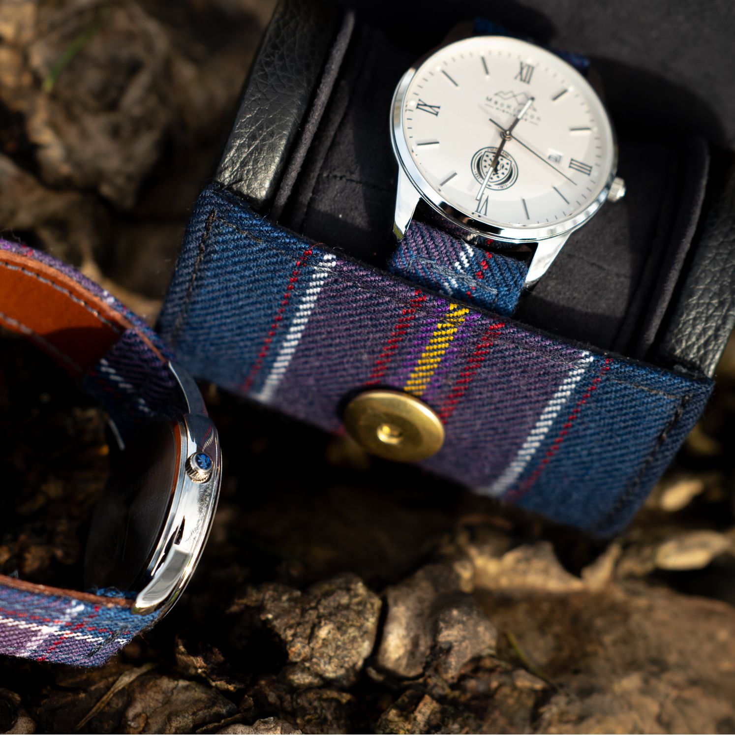 scotland national team tartan watch case close up
