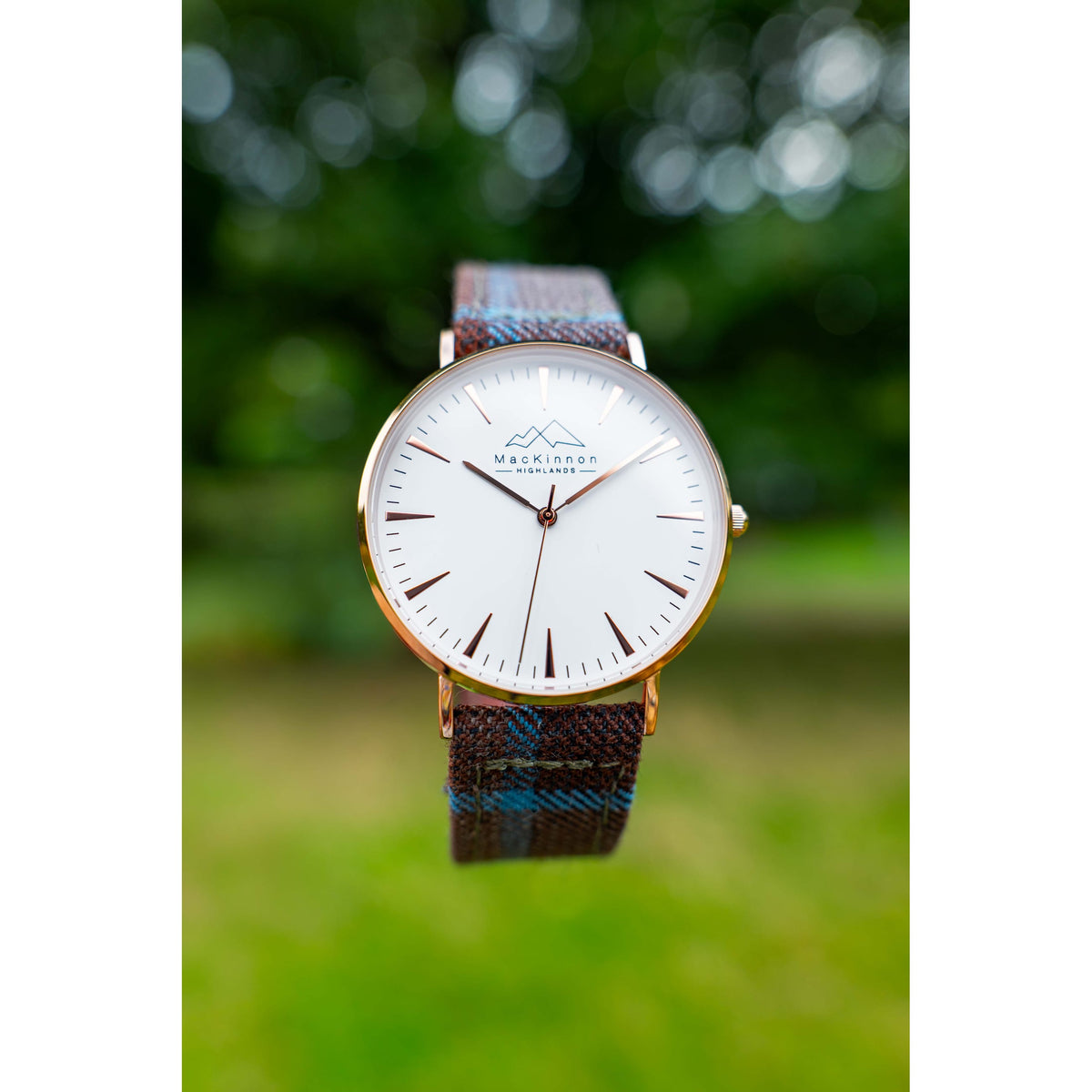 MacKenzie Outlander Tartan Watch - Rose Gold - MacKinnon Watches