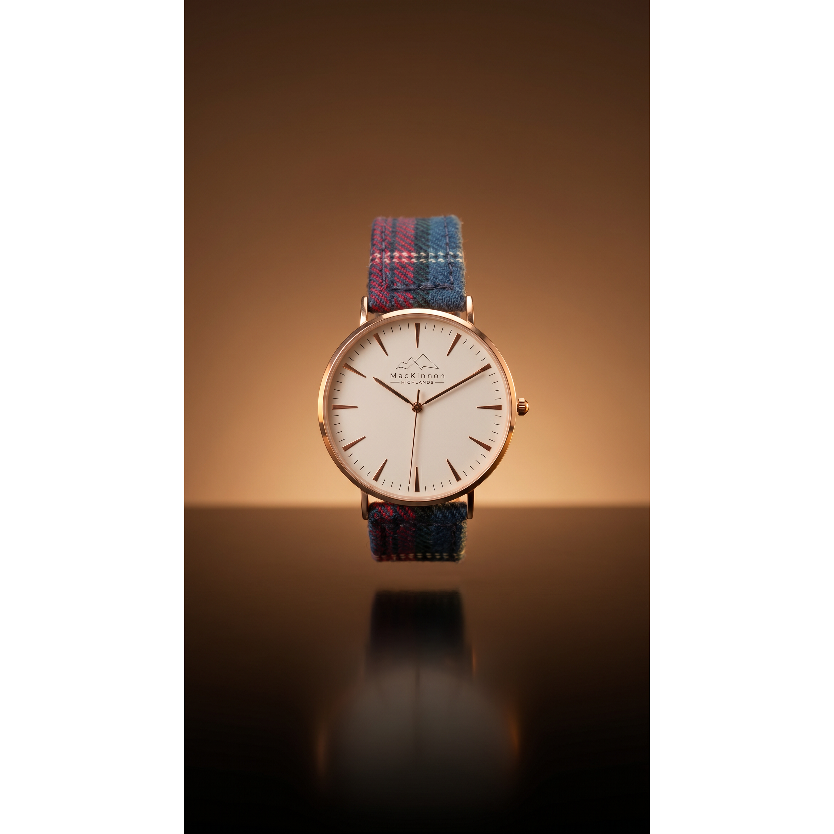 University of Edinburgh Tartan Watch Rose Gold