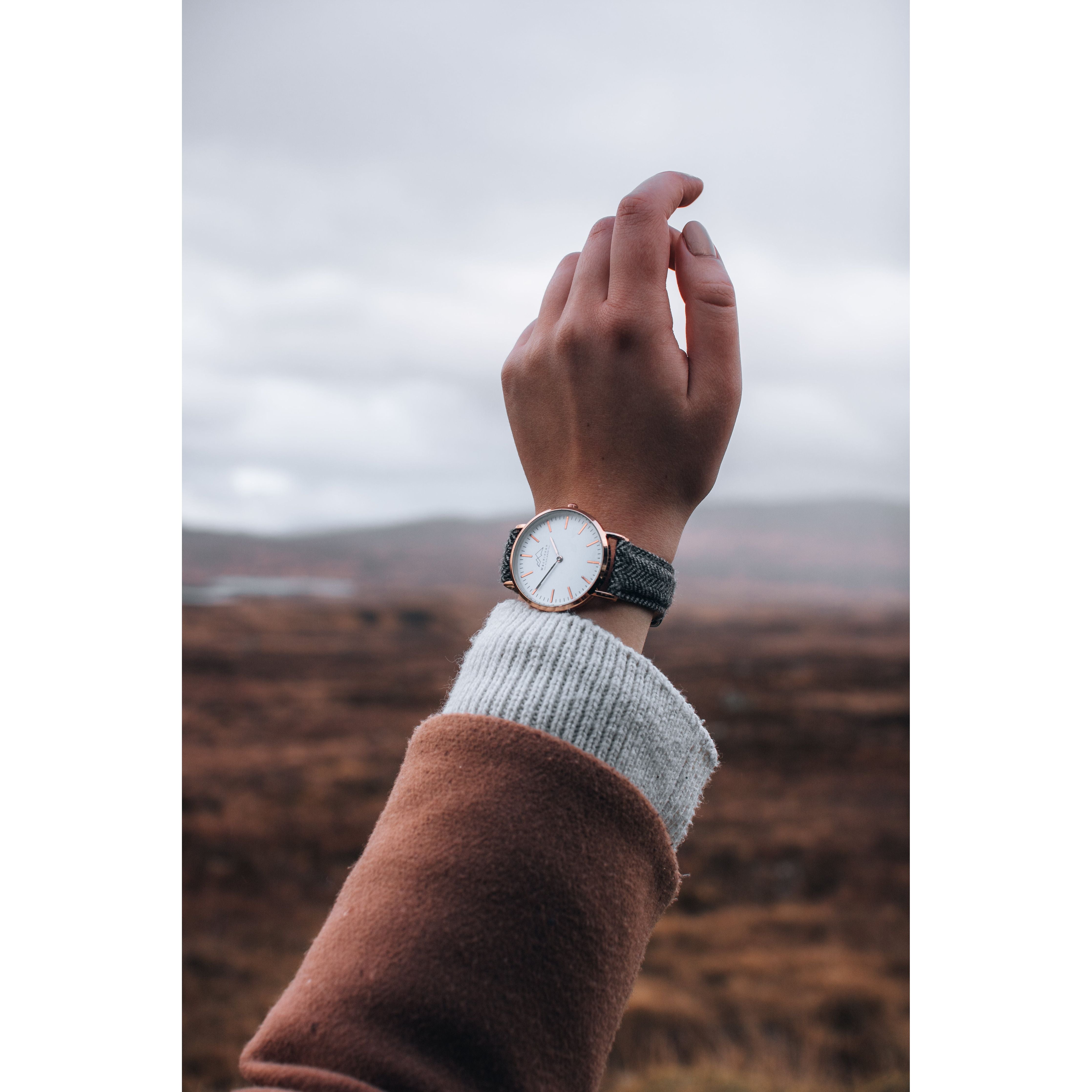 Rose Gold Herringbone Heritage