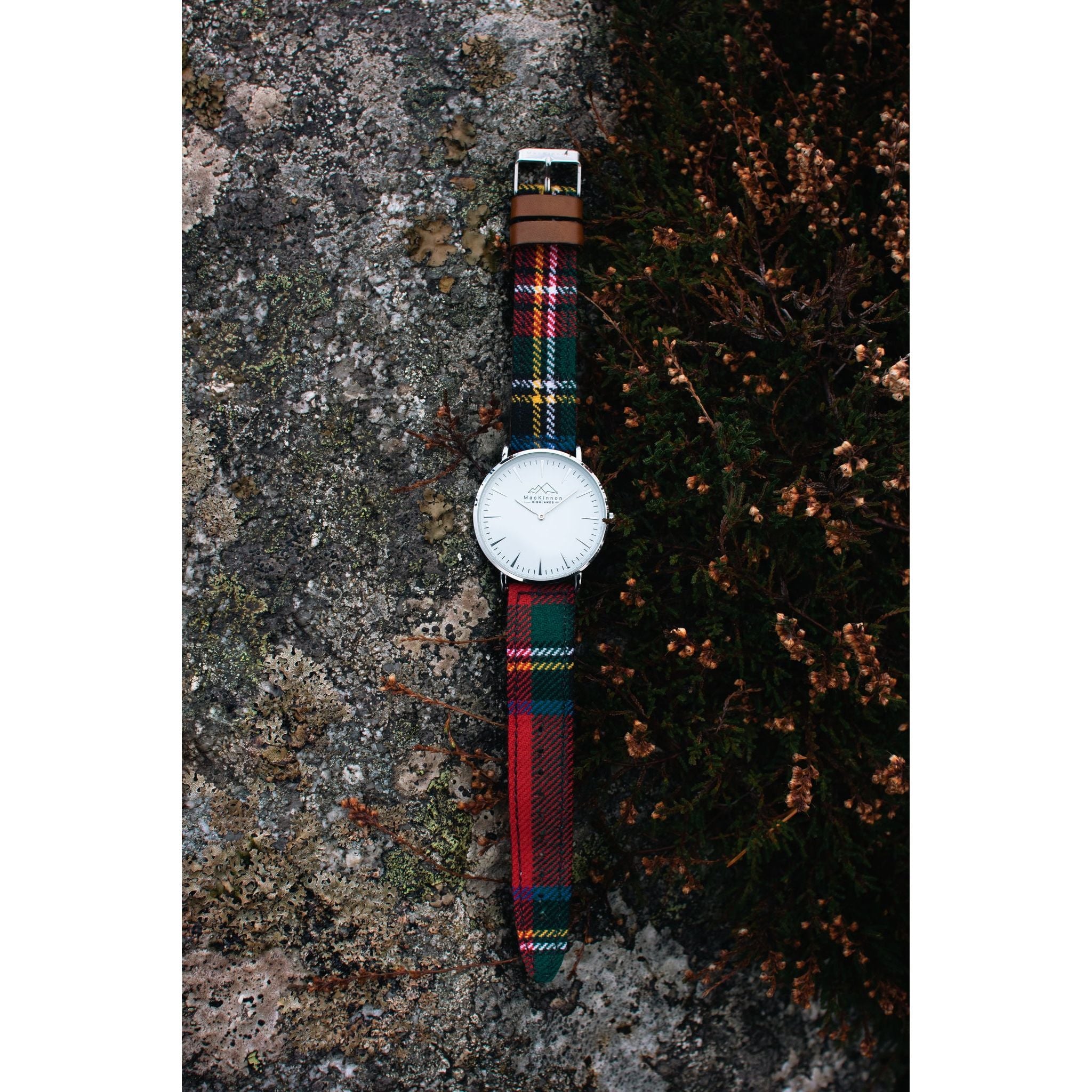 custom tartan watch red yellow green