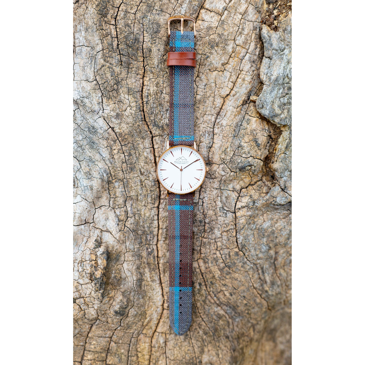 MacKenzie Outlander Tartan Watch - Rose Gold - MacKinnon Watches