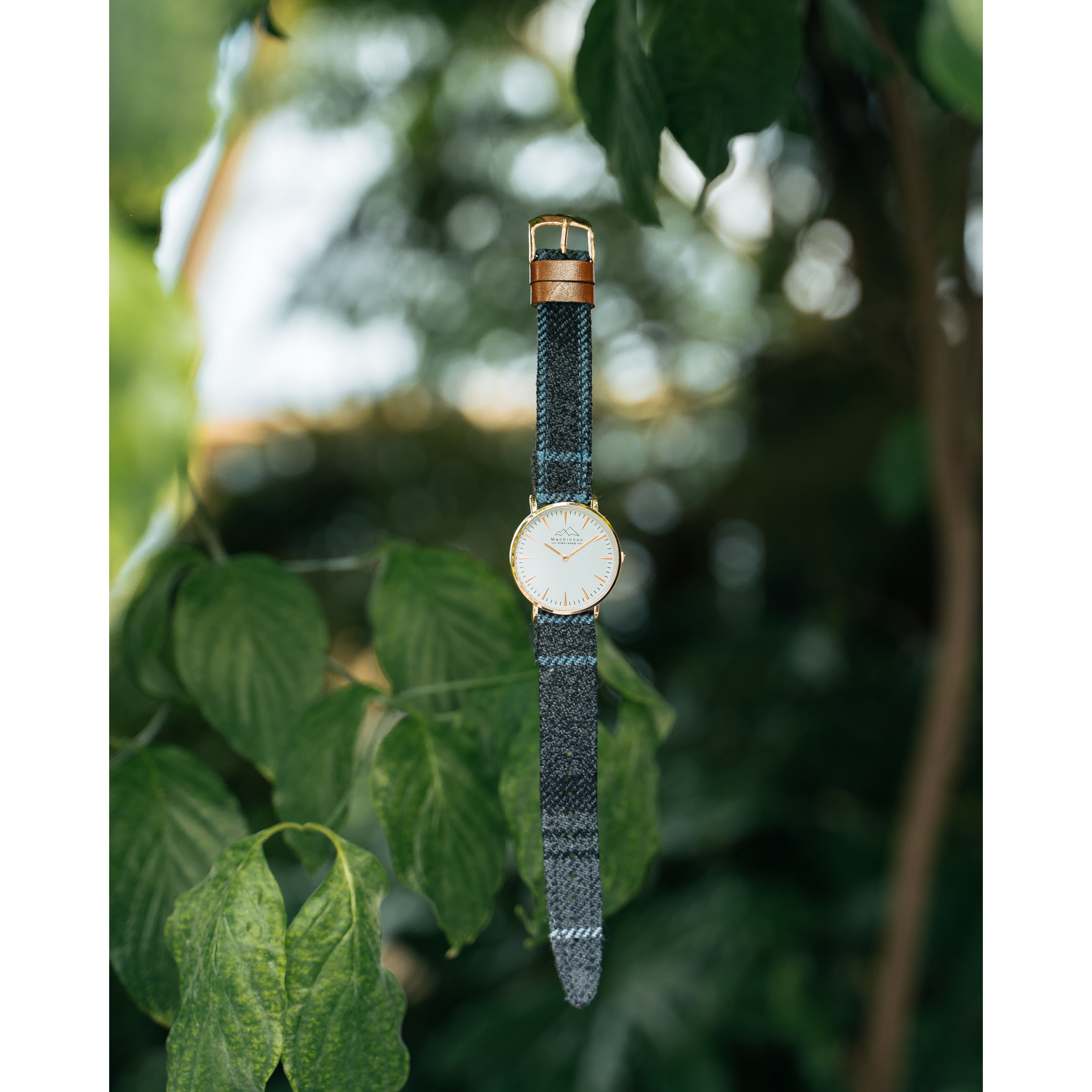 custom tartan watch green